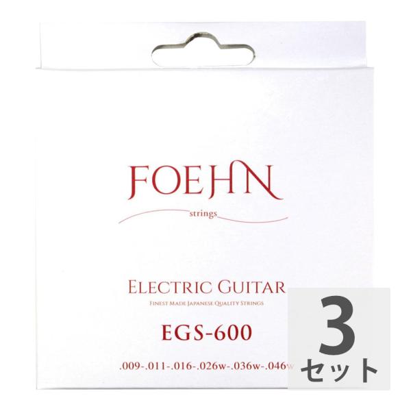 FOEHN EGS-600 ×3セット Electric Guitar Strings Custom...