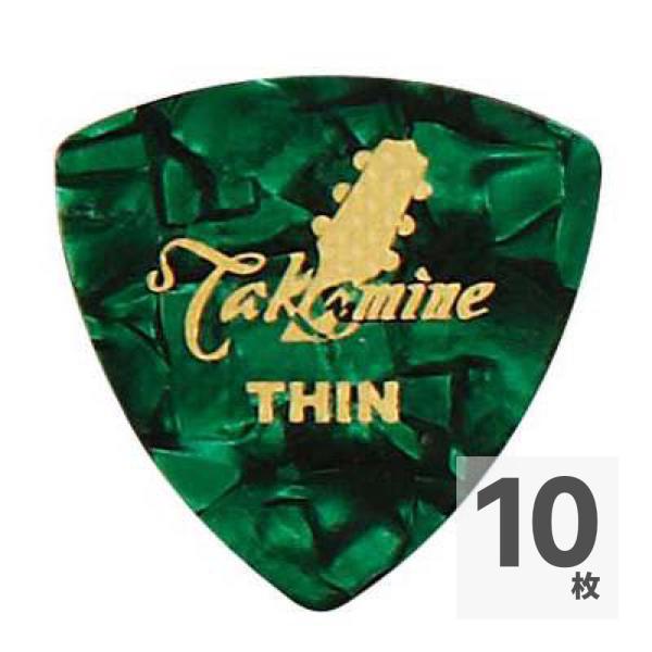 TAKAMINE P1G THIN セルロイド トライアングルピック×10枚