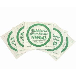 ダダリオ エレキギター弦 バラ NW042 5本セット ゲージ：042