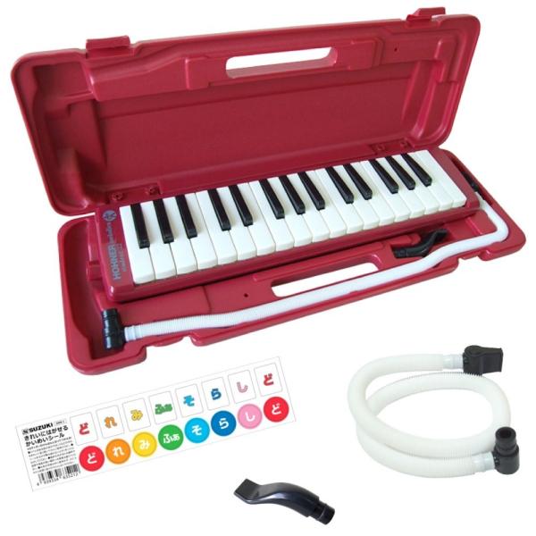 HOHNER MELODICA STUDENT32 RED 鍵盤ハーモニカ＆スペア用吹き口セット 【...