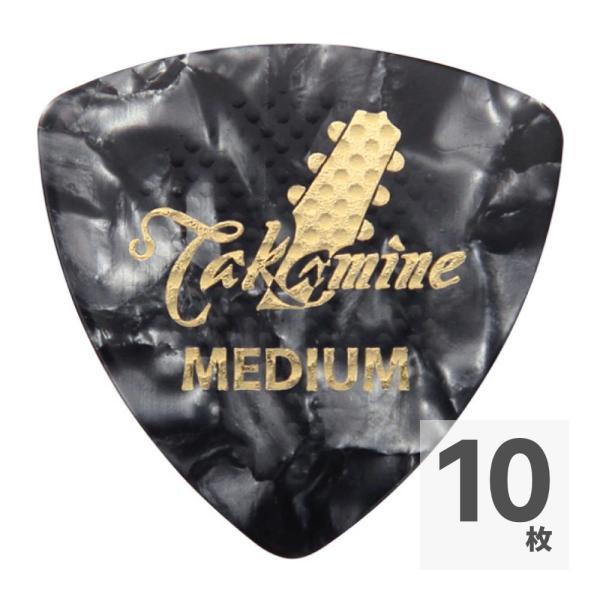 ギターピック 10枚 セット タカミネ 0.75mm トライアングル P1B MEDIUM セルロイ...