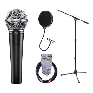 SHURE SM58-LCE ボーカル用ダイナミックマイク ブームマイクスタンド
