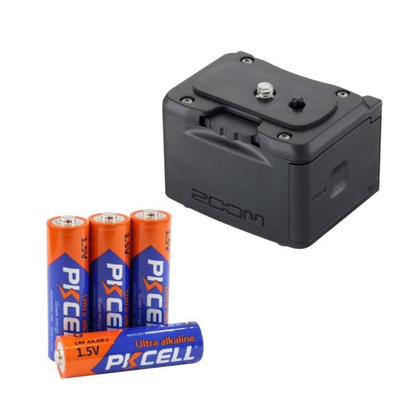 ZOOM BCQ-2n Q2n・Q2n-4K用 外部バッテリーケース ＆ 単3アルカリ電池 4本パッ...