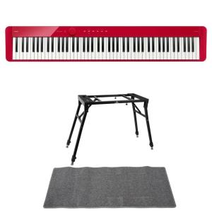 カシオ 電子ピアノ デジタルピアノ CASIO Privia PX-S1100 RD レッド スタンド マット 3点セット [鍵盤 JMset]｜chuya-online
