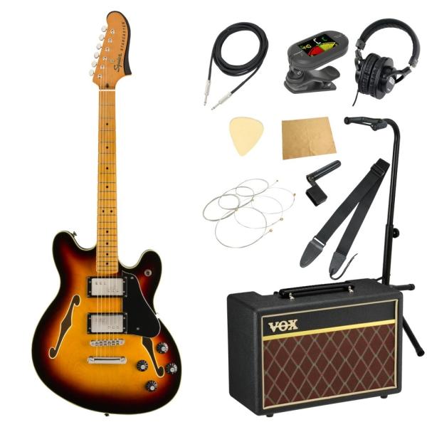 エレキギター 初心者セット スクワイヤー Classic Vibe Starcaster MN 3T...