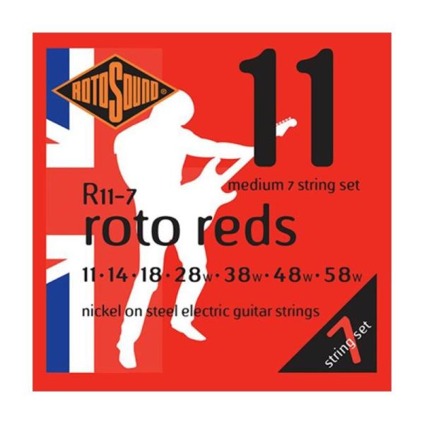 ロトサウンド 7弦ギター弦 3セット R11-7 Roto Reds 7 String MEDIUM...