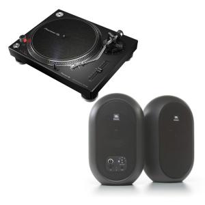 Pioneer DJ PLX-500-K Black ターンテーブル レコードプレーヤー リスニングセット JBL 104-BT付きセット｜chuya-online