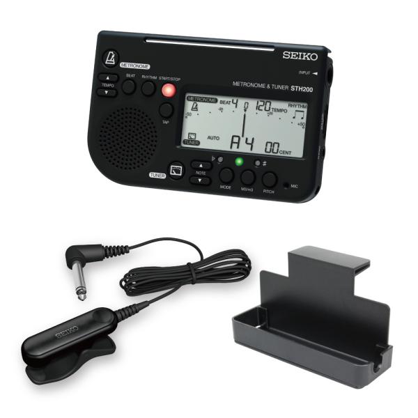 SEIKO セイコー STH200BK チューナーメトロノーム チューナーマイク 譜面台トレイラック...