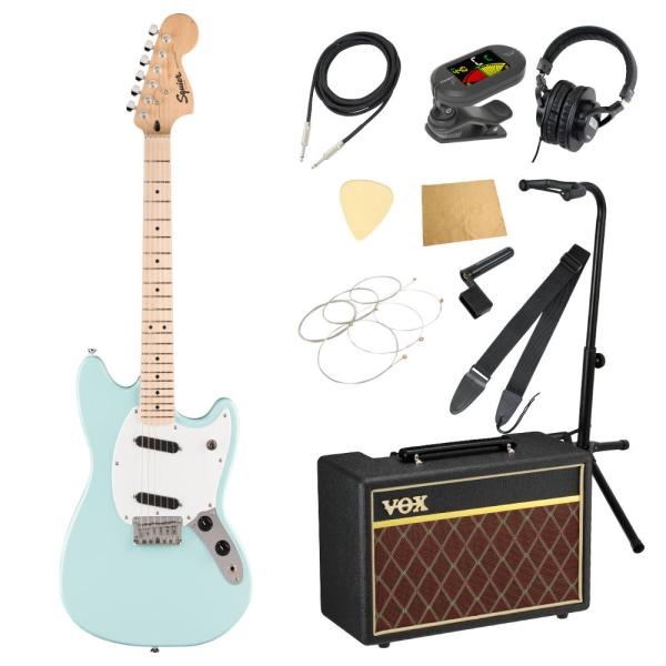 Squier スクワイア スクワイヤー Sonic Mustang MN Daphne Blue エ...
