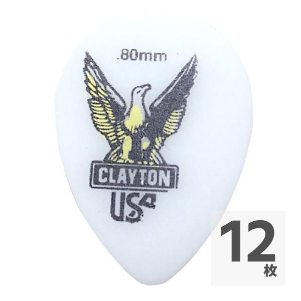 Clayton USA Acetal Polymer 0.80mm スモールティアドロップ ピック×...