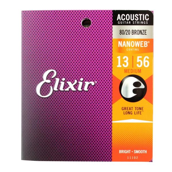 エリクサー ELIXIR 11102 ACOUSTIC NANOWEB Medium 13-56 ア...