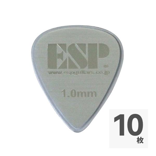 ギターピック 10枚 セット イーエスピー セルロイド ヘアライン PT-HL10 SILVER E...
