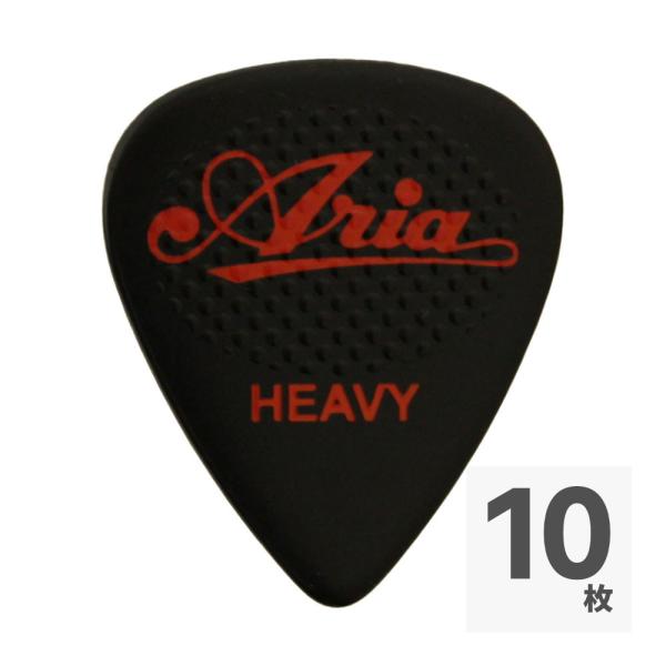 ARIA RUBBER GRIP Tear Drop HEAVY BK×10枚 ギターピック