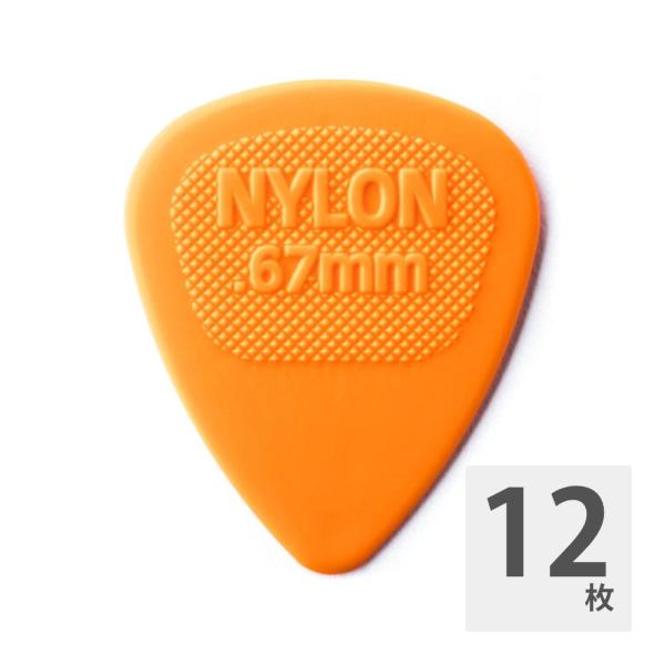 ジムダンロップ ギターピック 12枚 443R NYLON MIDI STD 0.67 JIM DU...