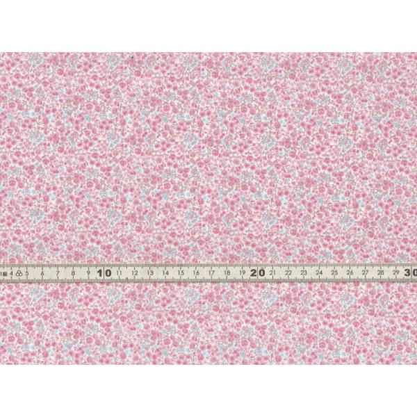 【送料無料】綿100% シーチングプリント生地 小花柄 ピンク