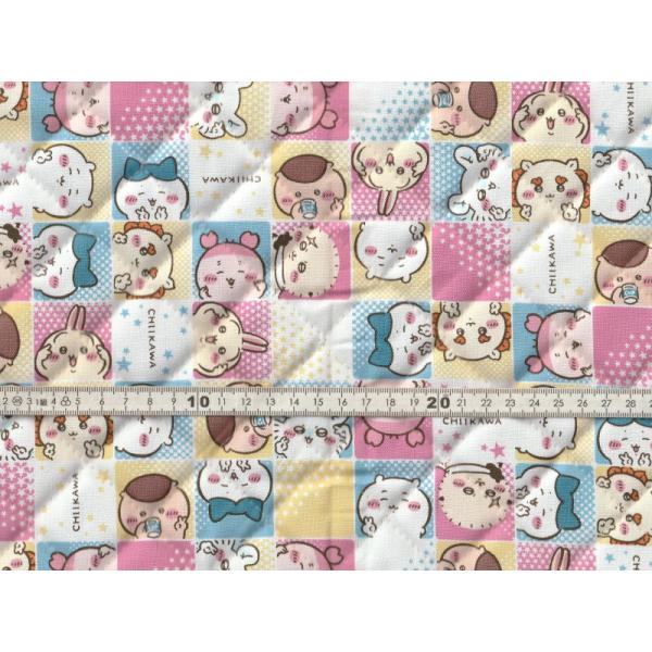 【送料無料】ちいかわ ブロック柄 キルティング生地