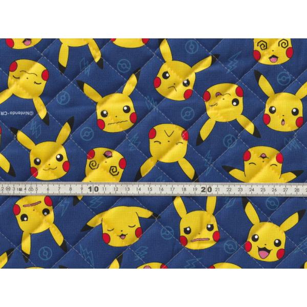 【送料無料】ポケモン ピカチュウ フェイス柄 キルティング生地