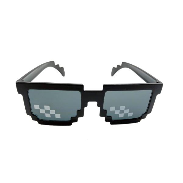 【数量限定】モザイクサングラス メガネ レンズあり 仮装 ブラック