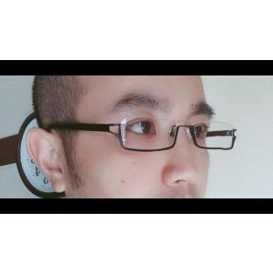 スクエア 眼鏡 フレーム アンダーリム メガネ 逆ナイロール メンズ レディース 小物 4色