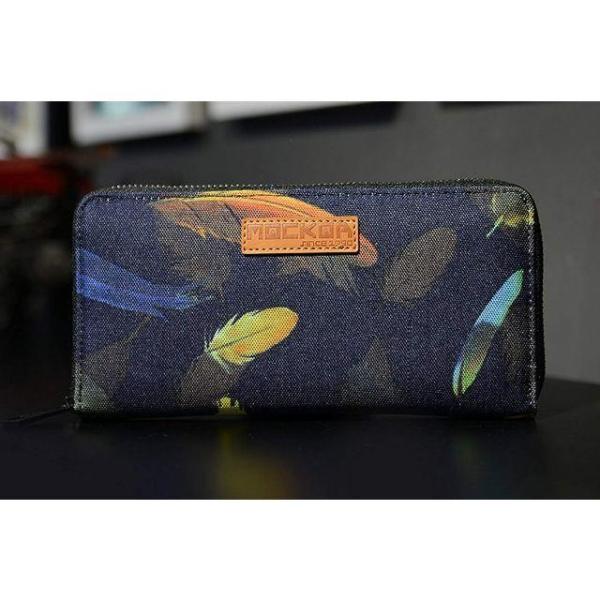 長財布 メンズ 羽毛 財布 フェザー ウォレット 高品質 おしゃれ 小物