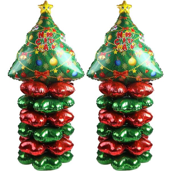 クリスマスツリー アルミバルーン 風船 デコレーショ 四つ葉 豪華 飾り付け パーティー 仮装 学園...