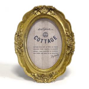 メール便送料無料】 アンティーク フォトフレーム スクエア ゴールド