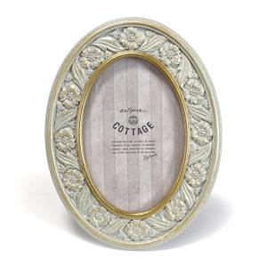 アンティーク フォトフレーム オーバル リーフ ゴールド 壁掛け フォト