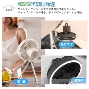 扇風機 アウトドア扇風機 ナイトライト付き 卓...の詳細画像4