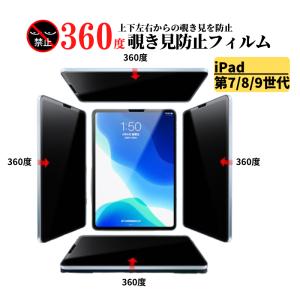 iPad 360度 覗き見防止 強化ガラス フィルム ガラスフィルム 保護