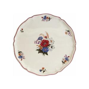 サルグミンヌ プレート大 AGRESTE フランス アンティーク SARREGUEMINES 花リム...