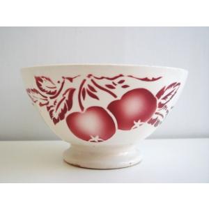 サルグミンヌ カフェオレボウル さくらんぼ 可愛いフルーツモチーフ フランス アンティーク 食器