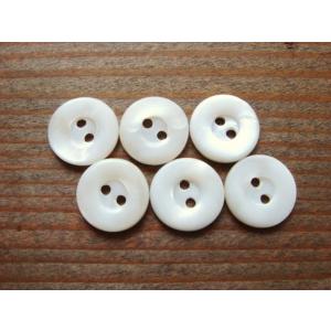 シェルボタン 6個セット フランス アンティーク 貝釦 マザーオブパール 手芸 15mm