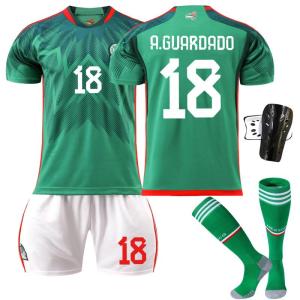サッカーウェア 2223メキシコサッカーウェア14号ホーム16ユニフォームグリーン9ラウル22ロゼノスーツオリジナル靴下｜シーメルストア2