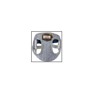 犬の胴輪 ソフトフェザーハーネス デニムポケット 補助首輪・リード付き ネイビー LAMZY ラムジ...