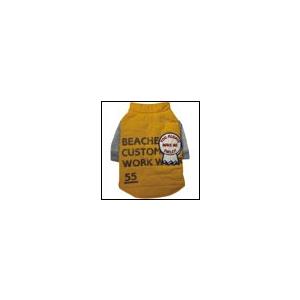 犬の服 秋 冬 重ね着風中綿ジャケット イエロー BEACHE HOLIC ビーチェホリック ジャケ...
