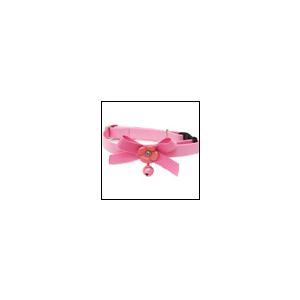 猫用首輪 birdie バーディ FLCフラワーリボンカラー ピンク 革 レザー