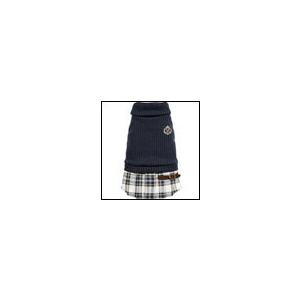 犬の服 秋 冬 新作 チェックスカート ネイビー 犬と生活 洋服 ドッグウェア