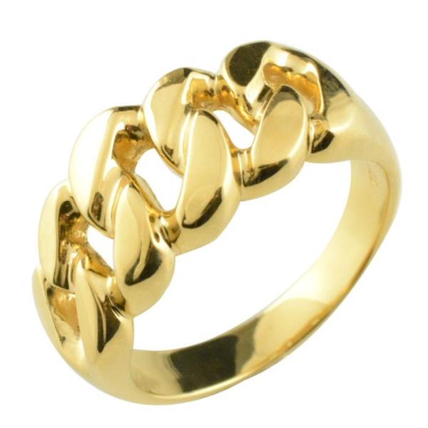 メンズ リング 18金 K18 指輪 幅広 喜平リング キヘイ 18k 地金リング 18金リング シ...