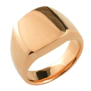 18金　印台リング　美品 K18指輪印台18金家紋 ゴールド メンズリング 機械彫刻K18刻印入り