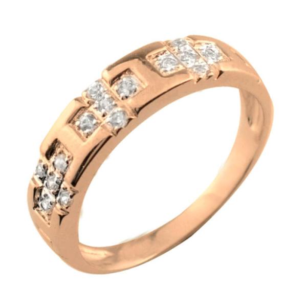 18金 メンズ ダイヤモンド リング k18 指輪 ダイヤ ピンクゴールドk18 クロス 十字架 1...