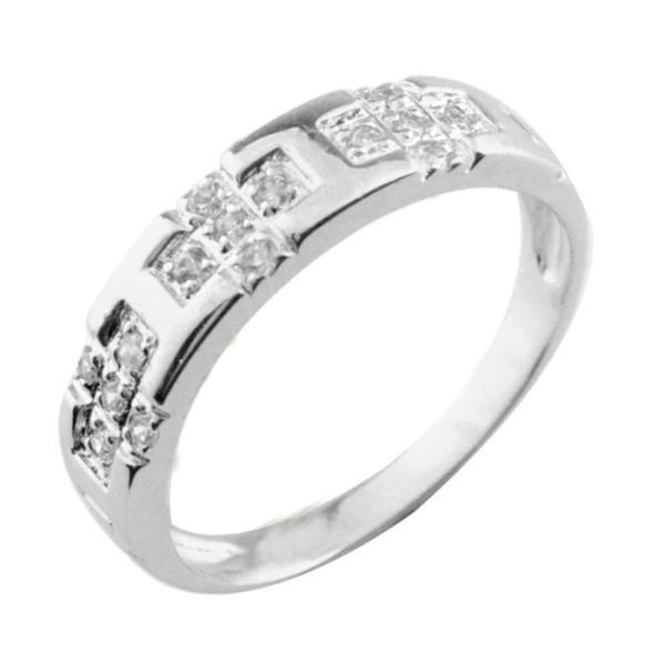 18金 メンズ ダイヤモンド リング k18 指輪 ダイヤ ホワイトゴールドk18 クロス 十字架 ...