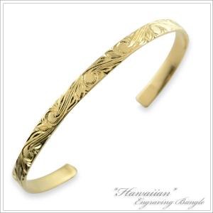 メンズ バングル 18金 K18 地金 ブレスレット 幅広 平打ちバングル