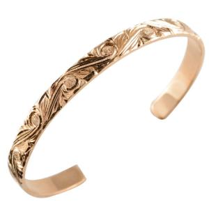 ハワイアンジュエリー バングル 18金 ハワイアン ブレスレット k18 18k