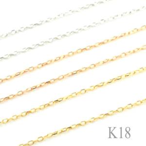 ネックレスチェーン 18金 極細 ネックレス k18 ホワイトゴールドk18