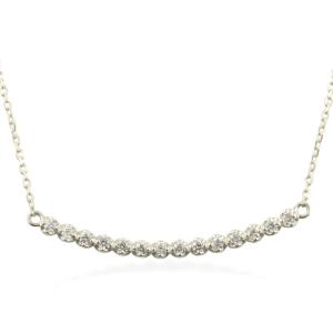 ネックレス ダイヤモンド プラチナ レディース ラインネックレス