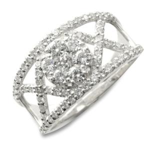 パール 指輪 真珠 リング 南洋白蝶真珠 ダイヤモンド0.6ct pt900