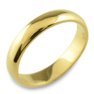 K18 甲丸リング 11号 ゴールド 指輪 メンズ／レディース 18金 リング レディース 甲丸リング 4mm幅 指輪 イエローゴールドk18