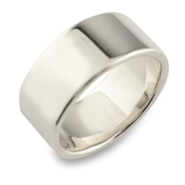 レディース シルバー 平打ちリング 幅広 8mm 指輪 シルバー925 ストレート ヒラウチ 地金リ...