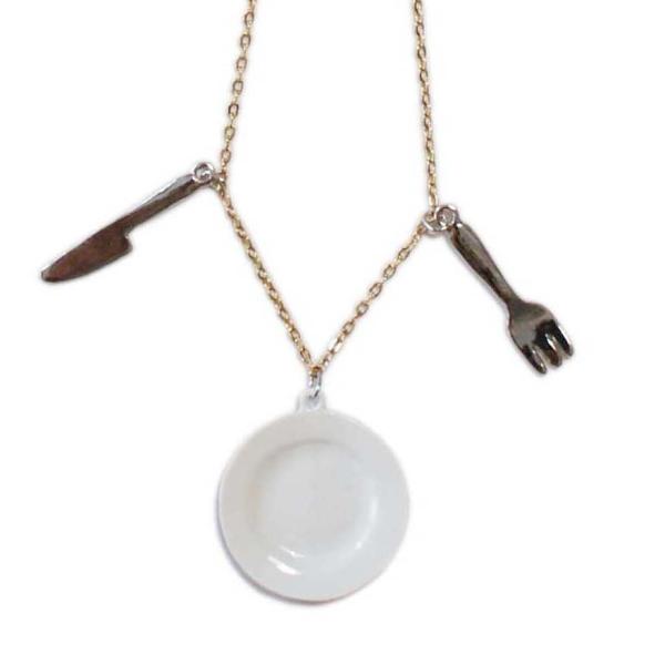 ネックレス　皿　一人の食卓ネックレス