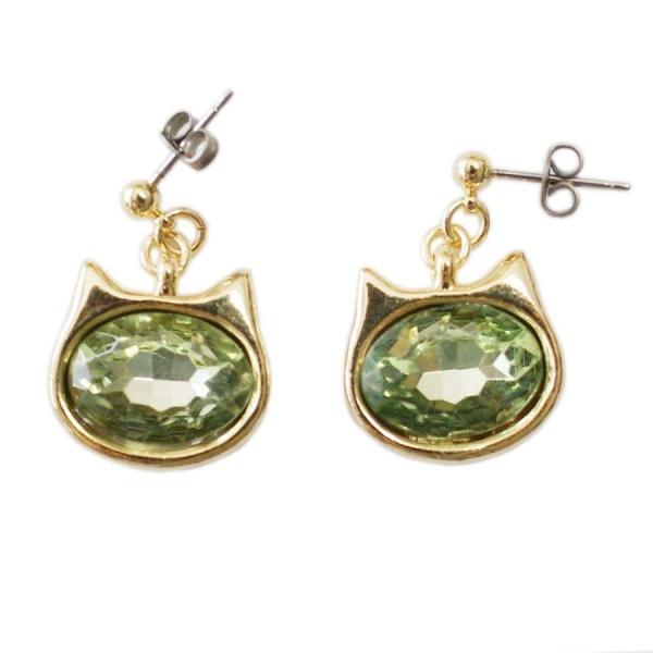 アクセサリー　ピアス　ネコ　チコラータ　キラキラ猫ピアス